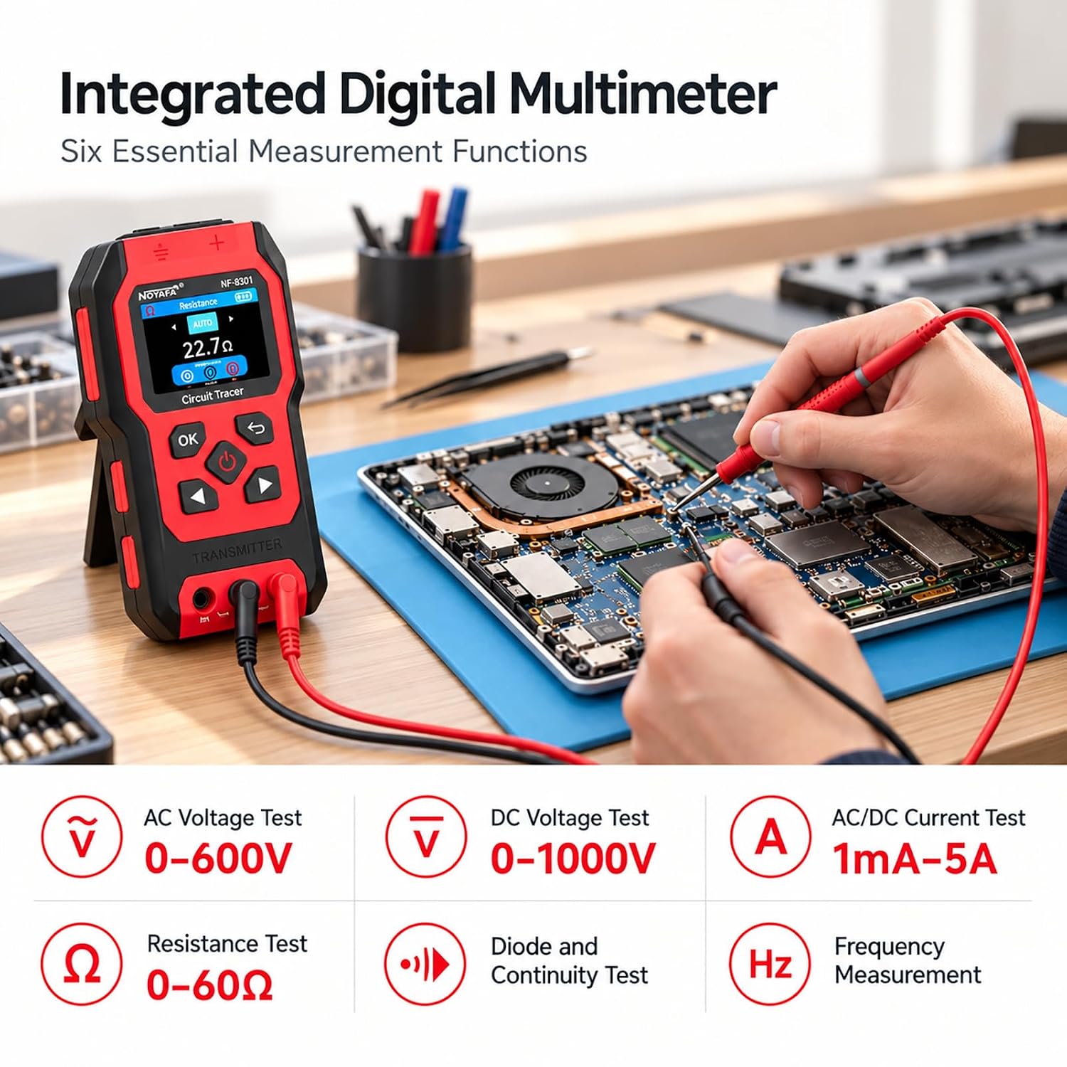 Thumbnail 4 de NOYAFA NF-8301 Circuit Tracer — Underground Circuit Finder & Digital Multimeter