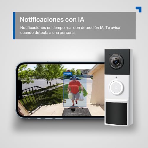Thumbnail 4 de Tapo D210: Timbre Inalámbrico con Cámara 2K para Exterior, Audio Bidireccional y Detección de Movimiento