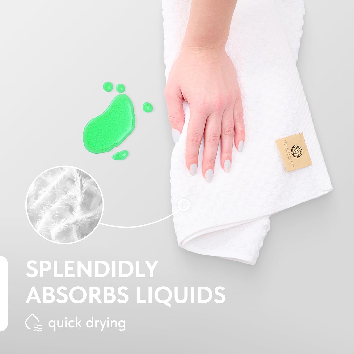 Detalle 2 de Wealuxe Super Absorbent Kitchen Towels 15x26 🧽