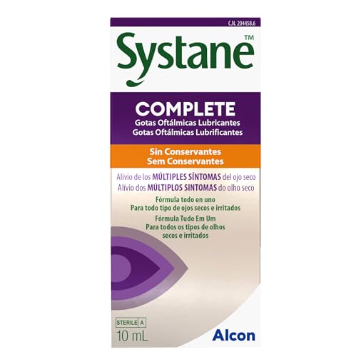 Detalle de Systane Complete gotas oftálmicas sin conservantes, envase de 10 ml