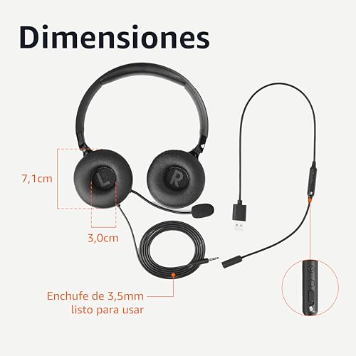 Thumbnail 4 de Amazon Basics Auriculares con cable y micrófono 🎧
