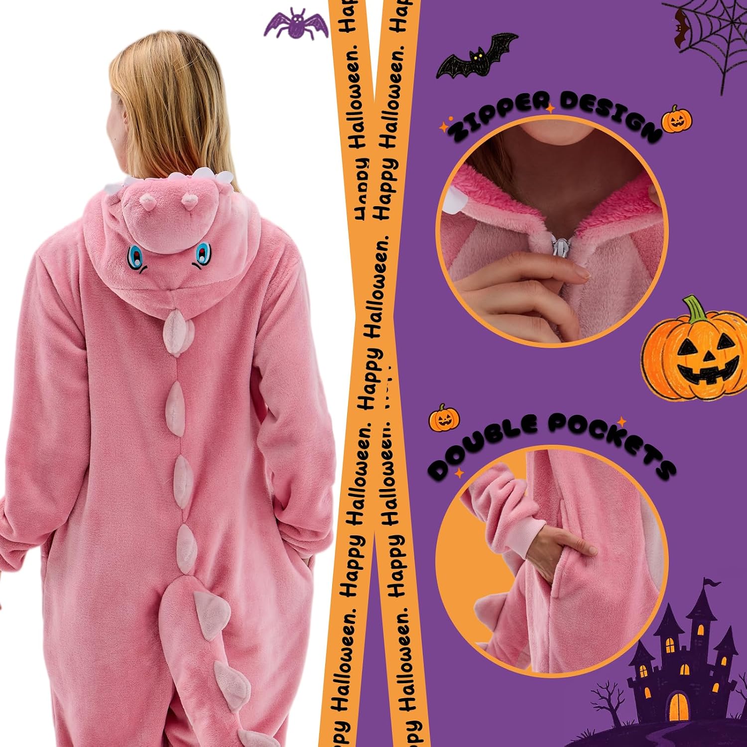 Thumbnail 2 de Sokliro Adult Animal Onesie Pajamas with Hood and Side Pockets