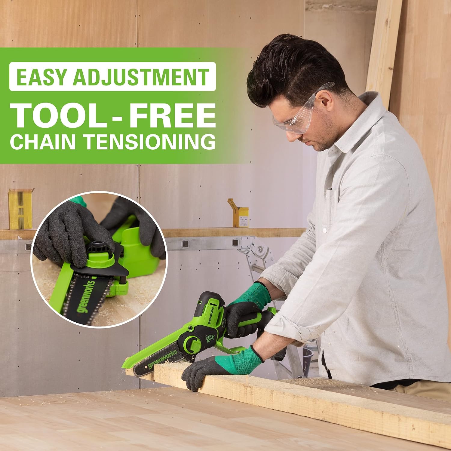 Thumbnail 5 de Greenworks 24V Mini Chainsaw 4 Inch, 2Ah