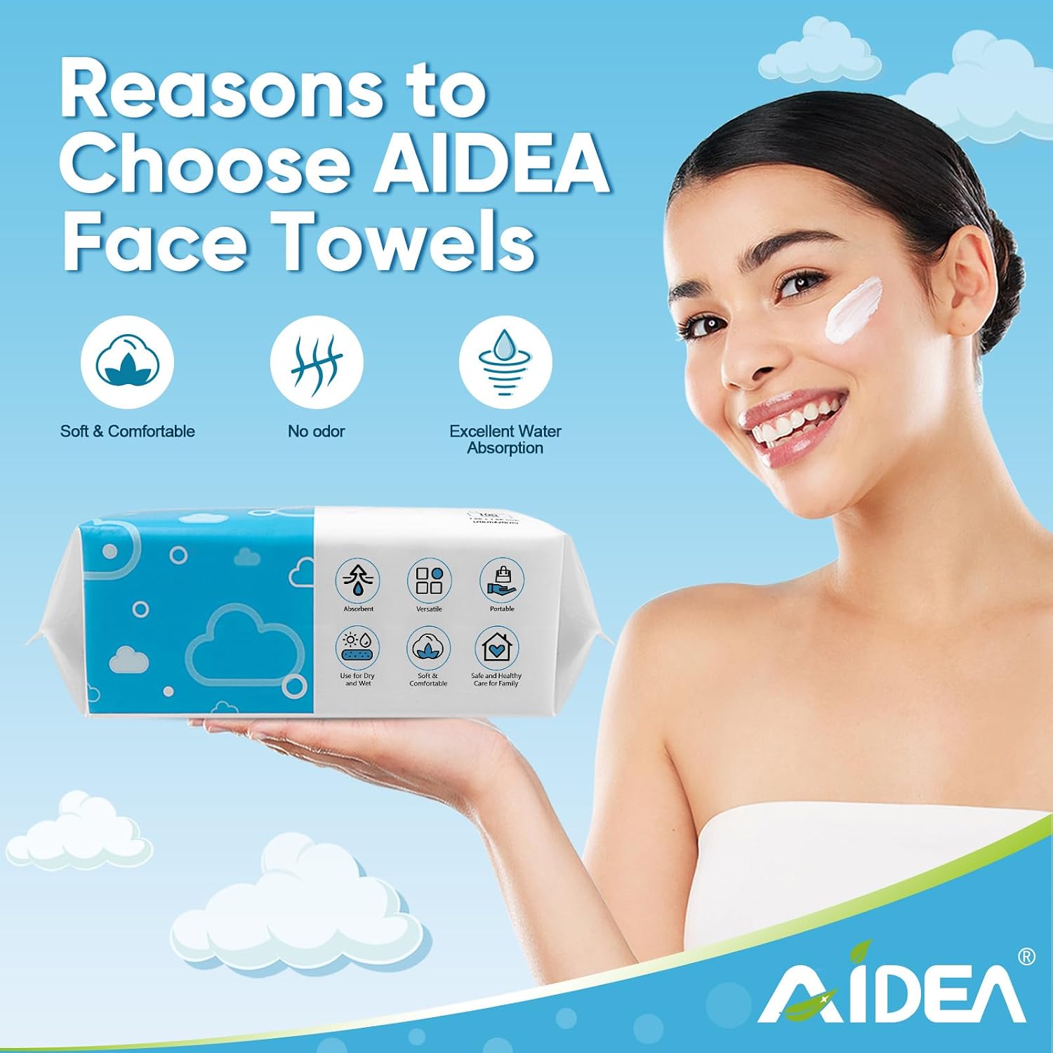 Thumbnail 4 de AlDEA Face Towels 600 Count