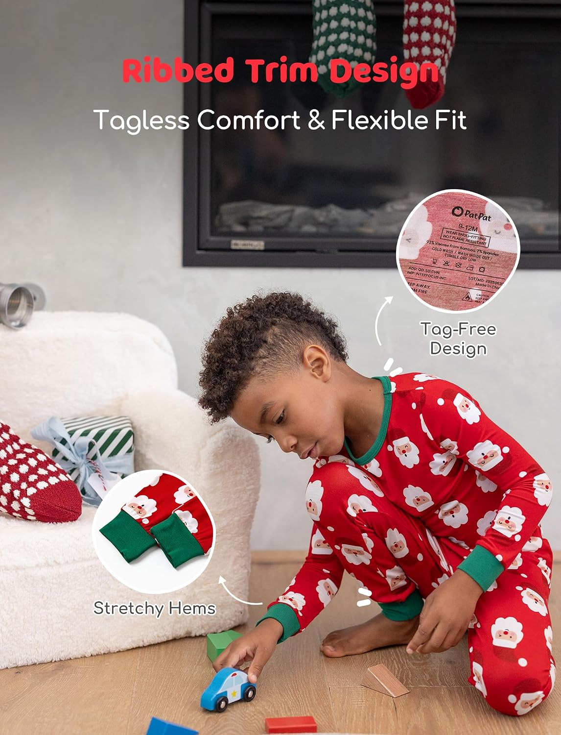 Detalle de PATPAT Toddler Pajama Sets, Bamboo Viscose