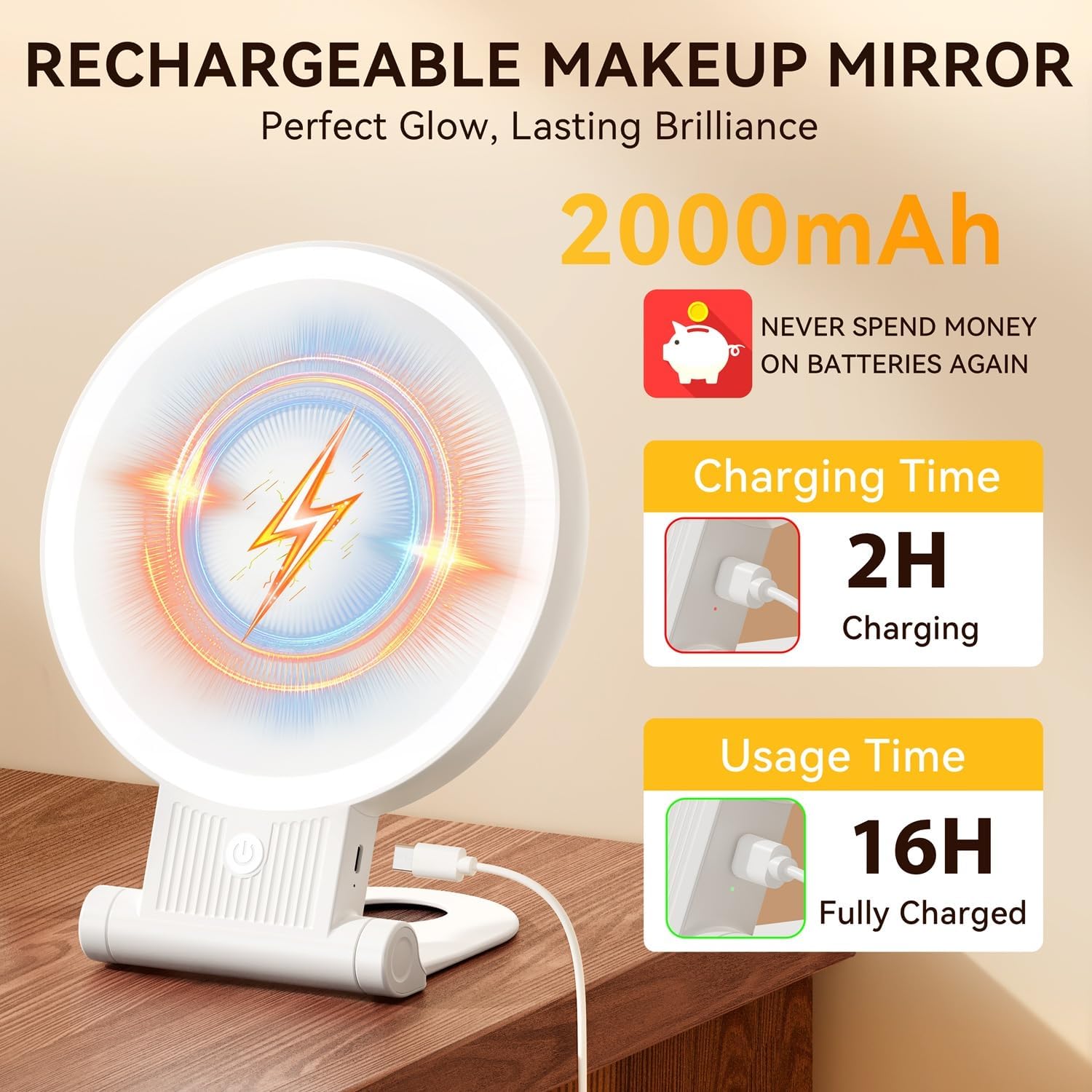 Thumbnail 5 de Auxmir 30X Magnifying Mirror 2000mAh