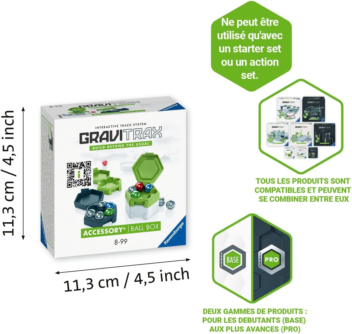 Detalle de Ravensburger GraviTrax Accessoire Recharge de Billes – Circuit et rangement (27468)