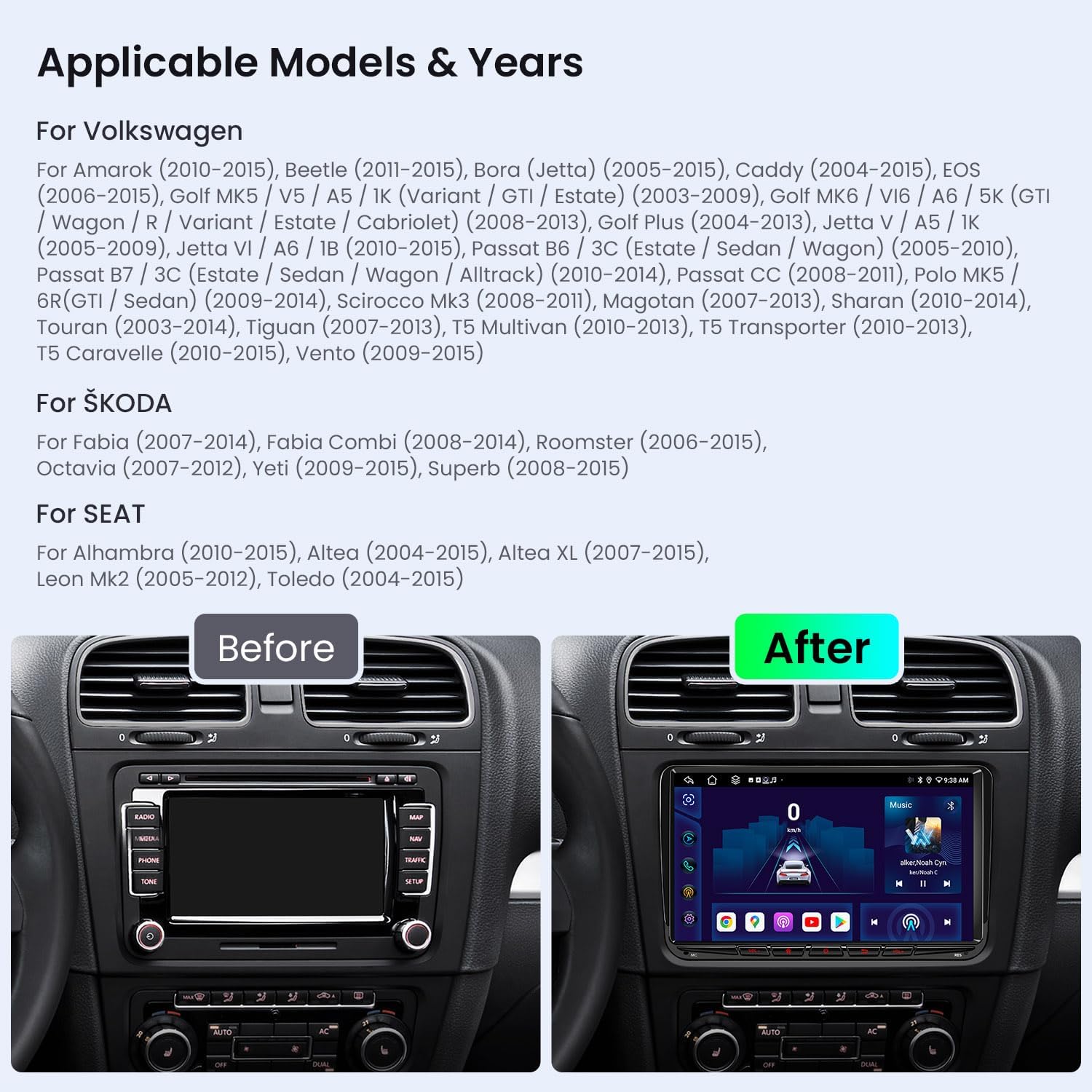 Thumbnail 1 de XTRONS 9-inch Android Car Stereo (4+64GB) with 4G, Wireless CarPlay/Android Auto, GPS Navigation, Bluetooth & IPS Screen