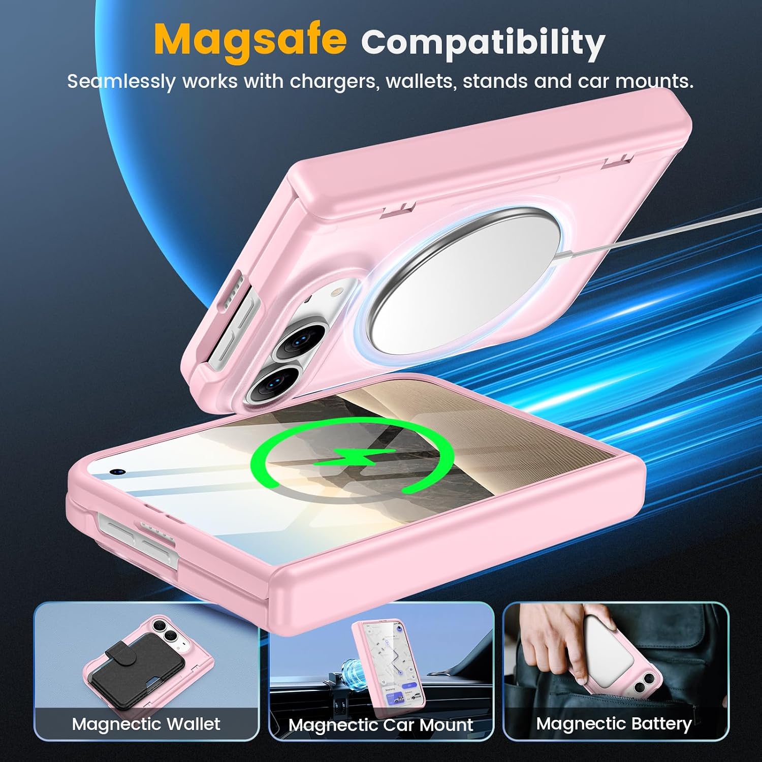 Detalle 2 de Caka iPhone Duo (2026) Magnetic Case with Hinge Protection and 9H Glass