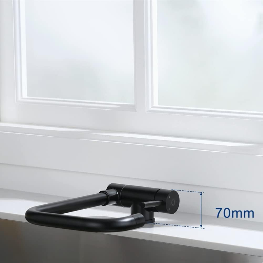 Thumbnail 6 de CECIPA Rubinetto cucina pieghevole nero con 2 modalità di getto e rotazione 360°