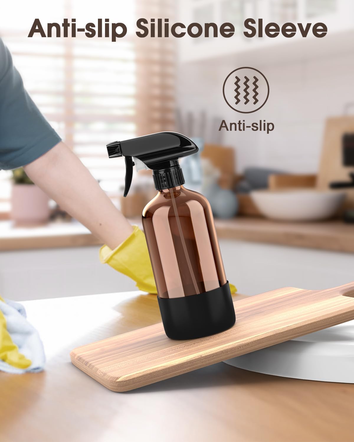 Thumbnail 4 de Bontip Amber Glass Spray Bottle 16 oz