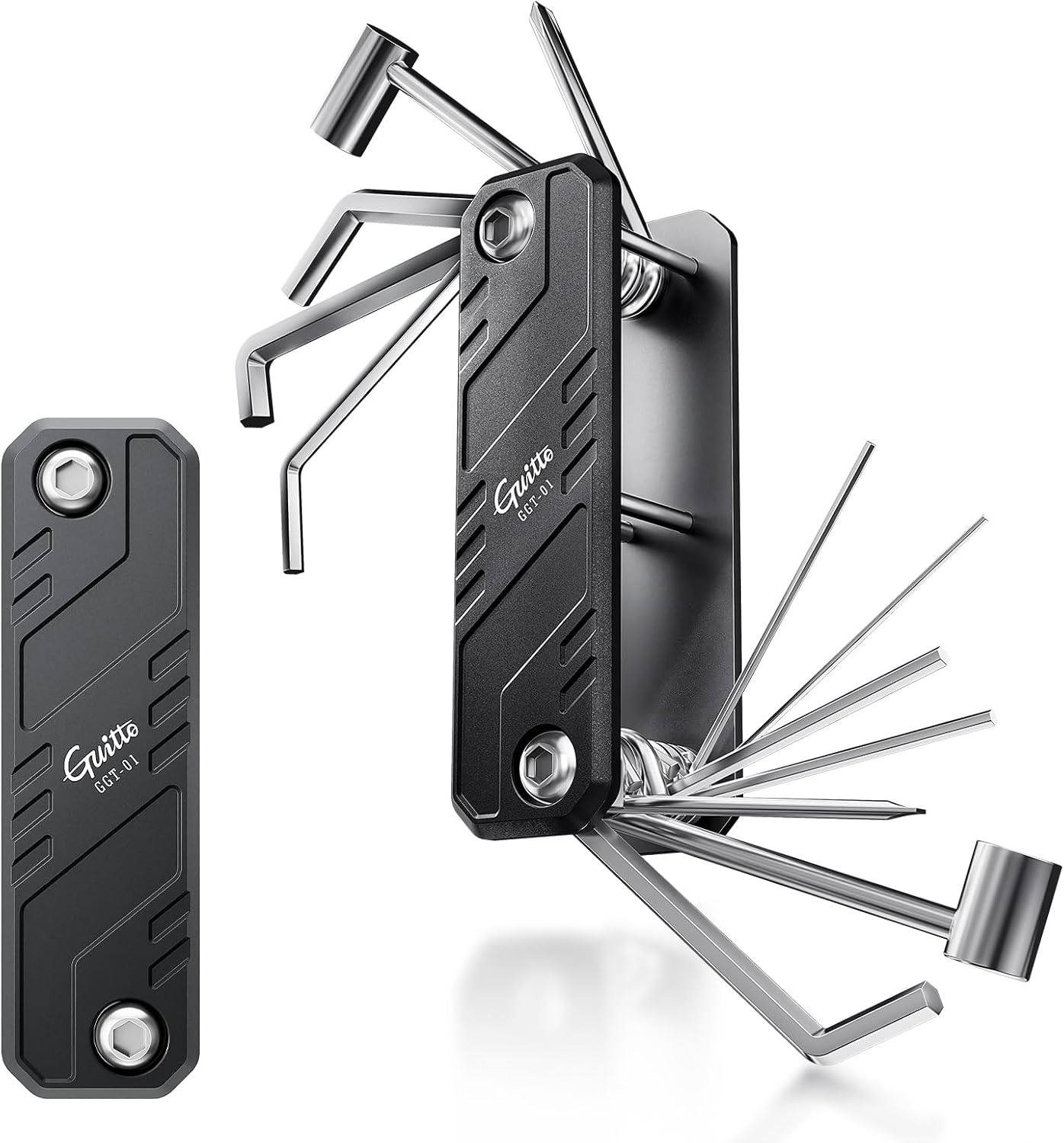 Detalle de GUITTO GGT-01 Guitar Multi-Tool, 12-in-1 Aluminum Setup Kit