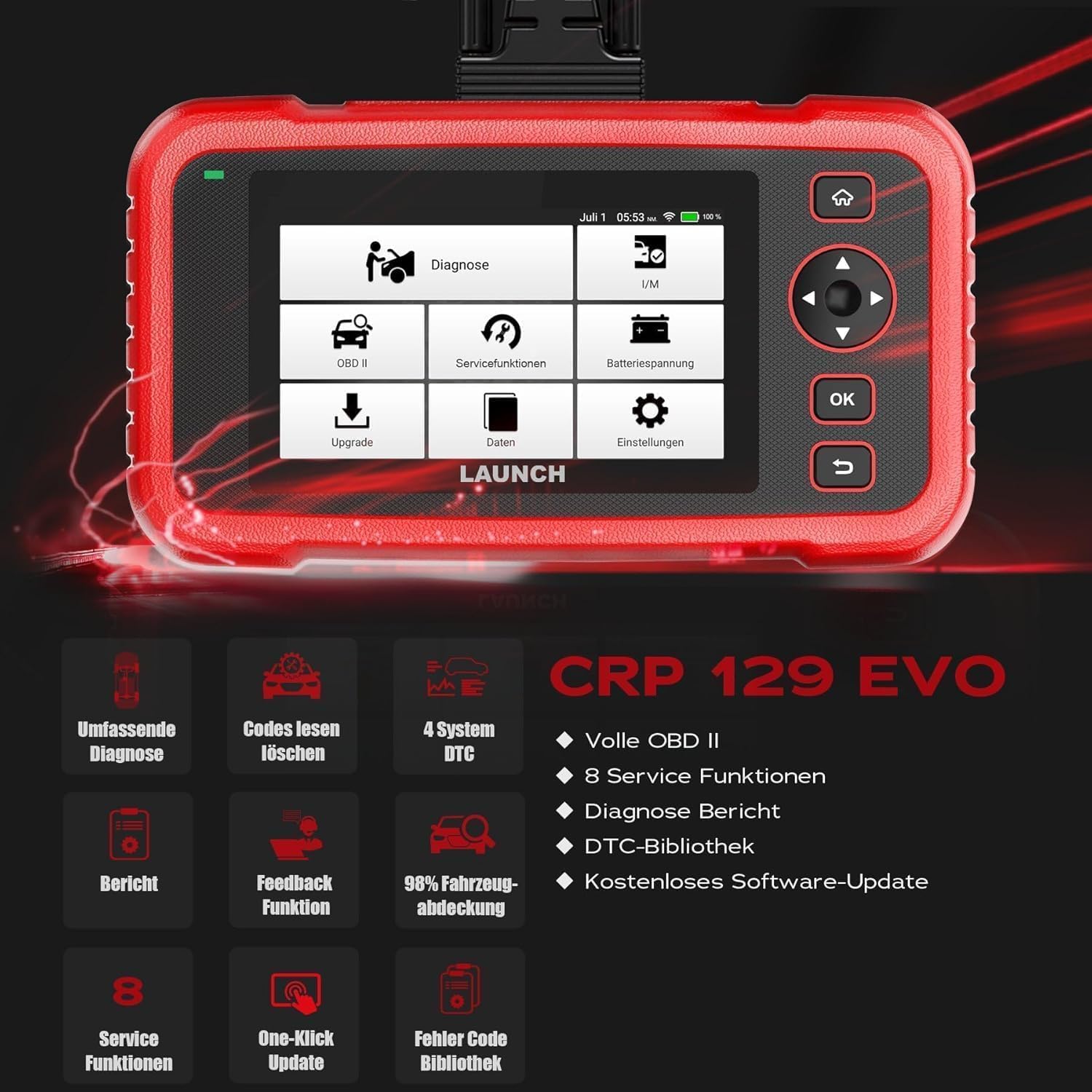 Thumbnail 3 de Launch CRP129EVO 4 sistemas diagnóstico multimarca