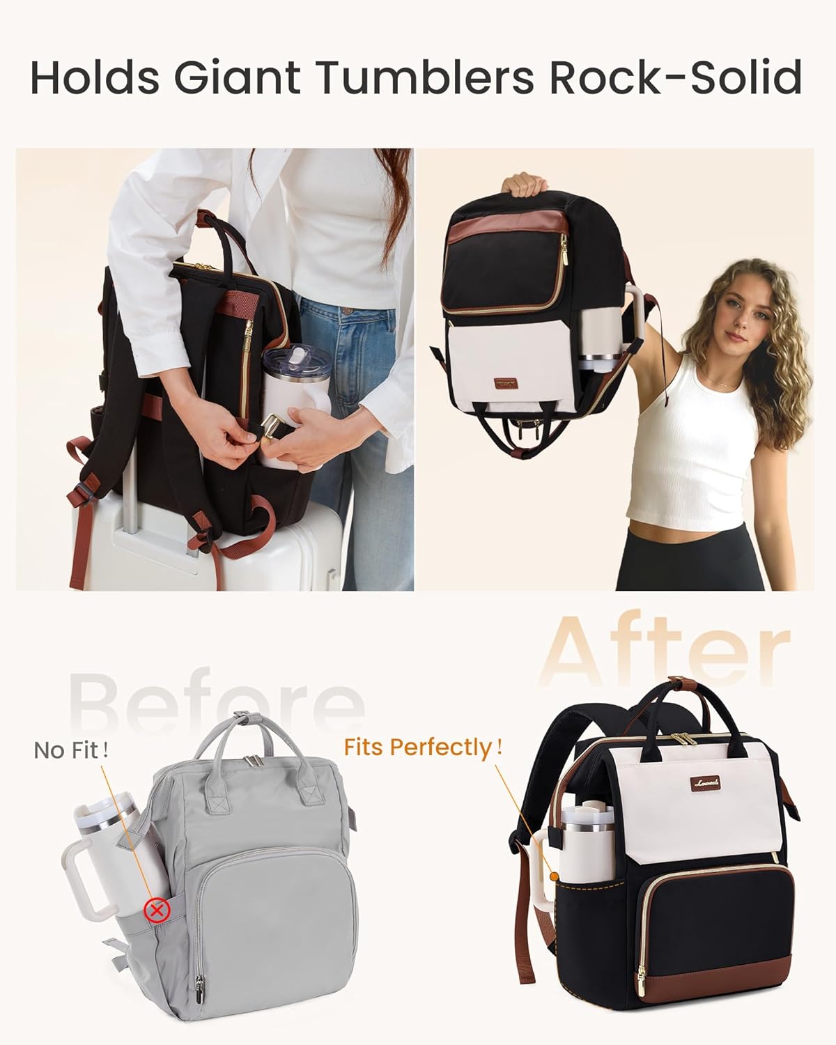 Detalle de Lovevook Backpack 15.6 inch Laptop Bag