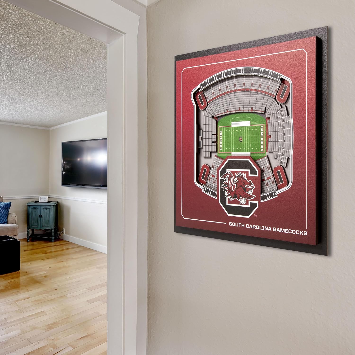 Thumbnail 2 de YouTheFan Officially-Licensed NCAA Stadium Series 3D Wall Art (12” x 12”)