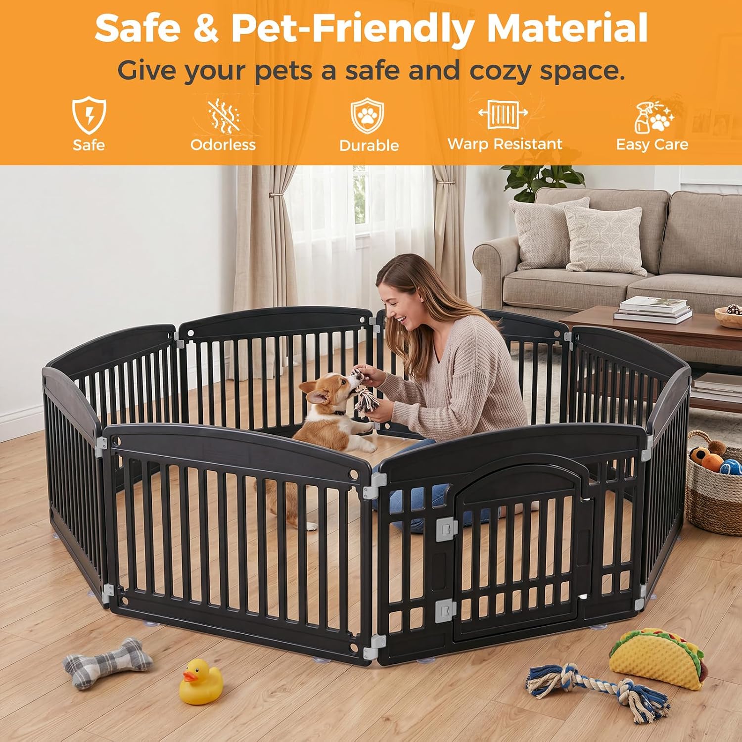 Detalle de NEWBULIG Dog Playpen, 24-Inch