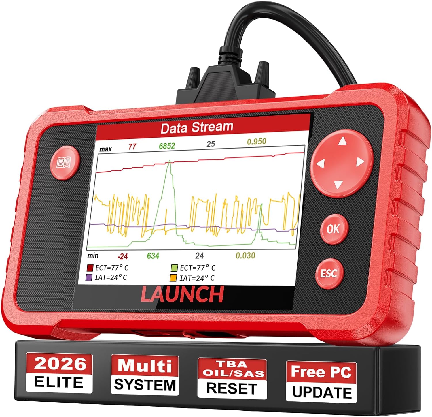 Detalle de LAUNCH CRP123 V2.0 OBD2 Scanner 4-inch