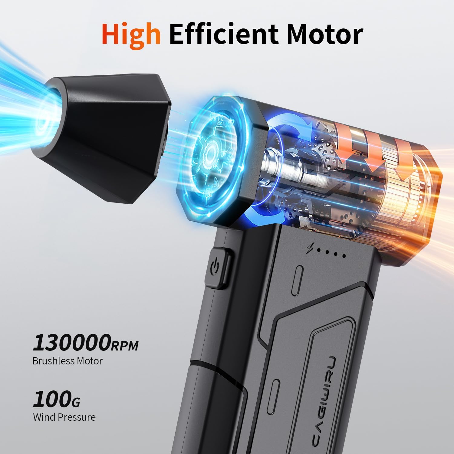 Thumbnail 2 de CAGIWIRU W20F Compressed Air Duster 130000RPM 🧹