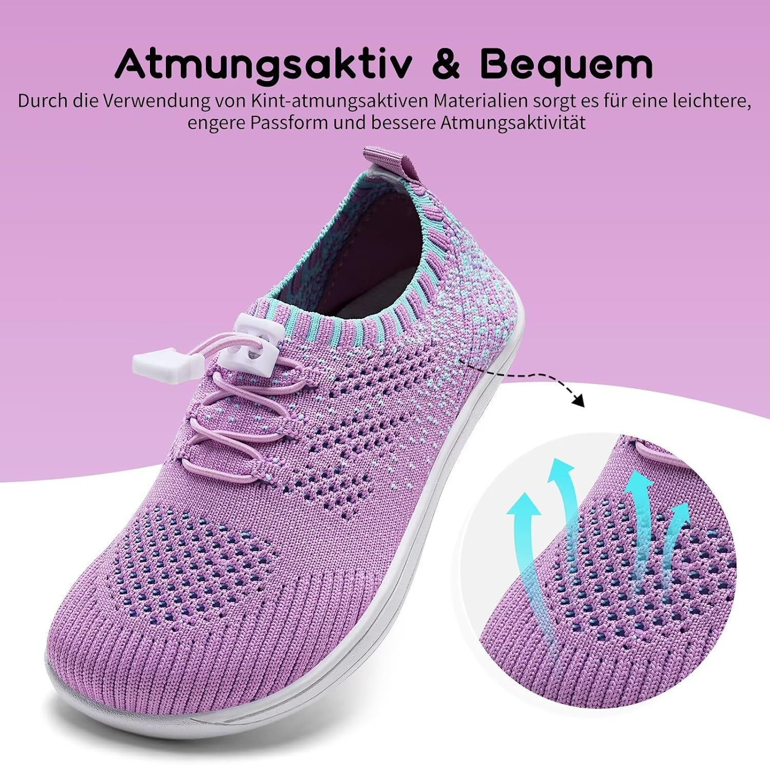 Detalle de Barfußschuhe Kinder mit Zehenbox Knit