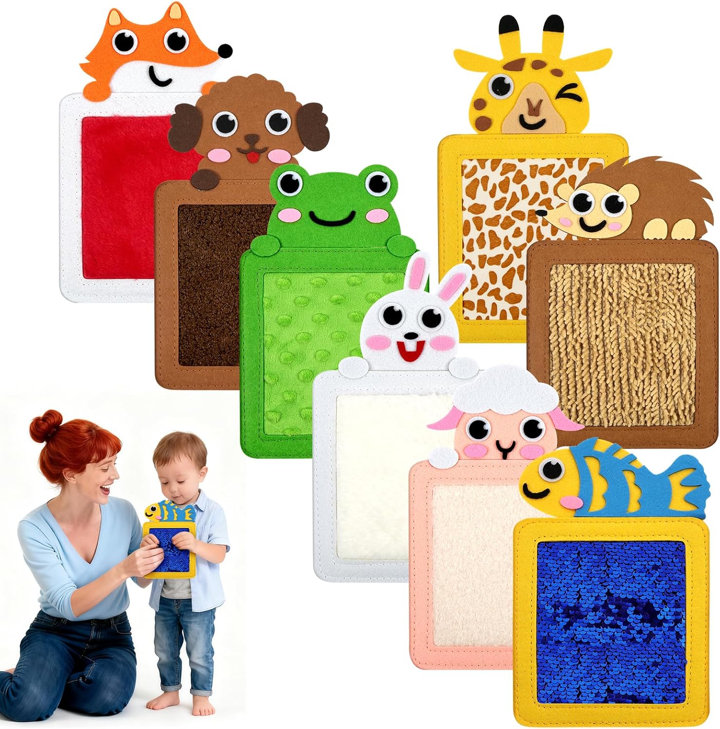 Vicloon 8 Tappetini Sensoriali per Bambini: texture tattili per autismo e sollievo dall’ansia