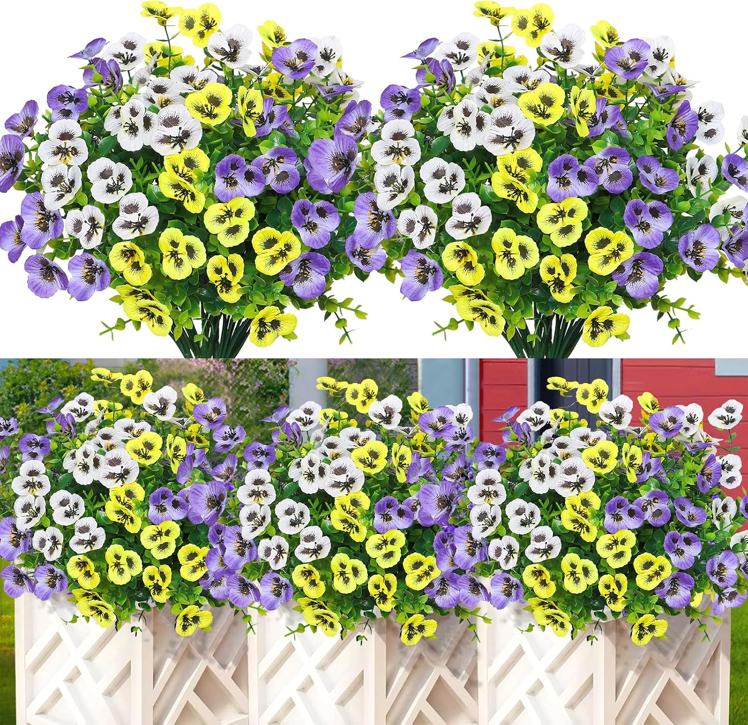 Detalle de DEMIUKO 9 Bündel künstliche Blumen Gelb 🌼