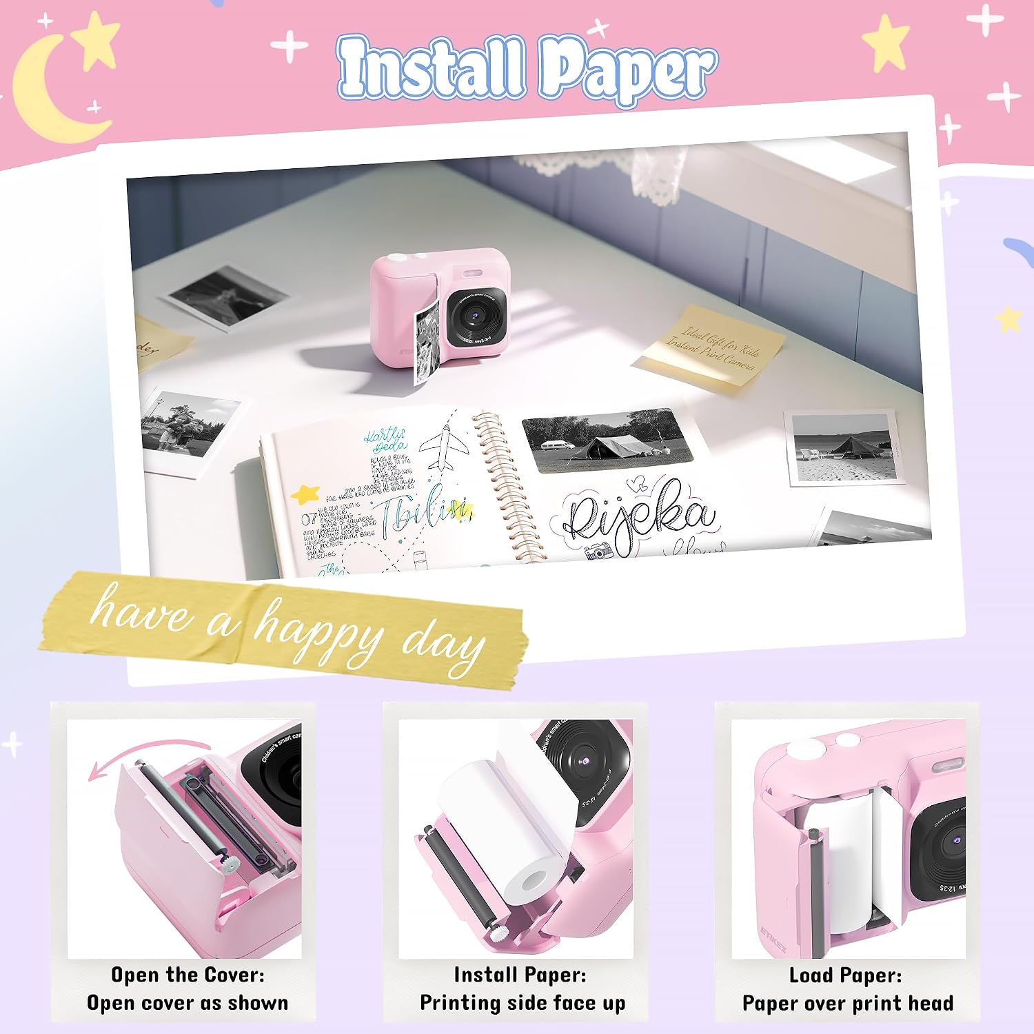 Detalle de Kids instant print camera 1080P