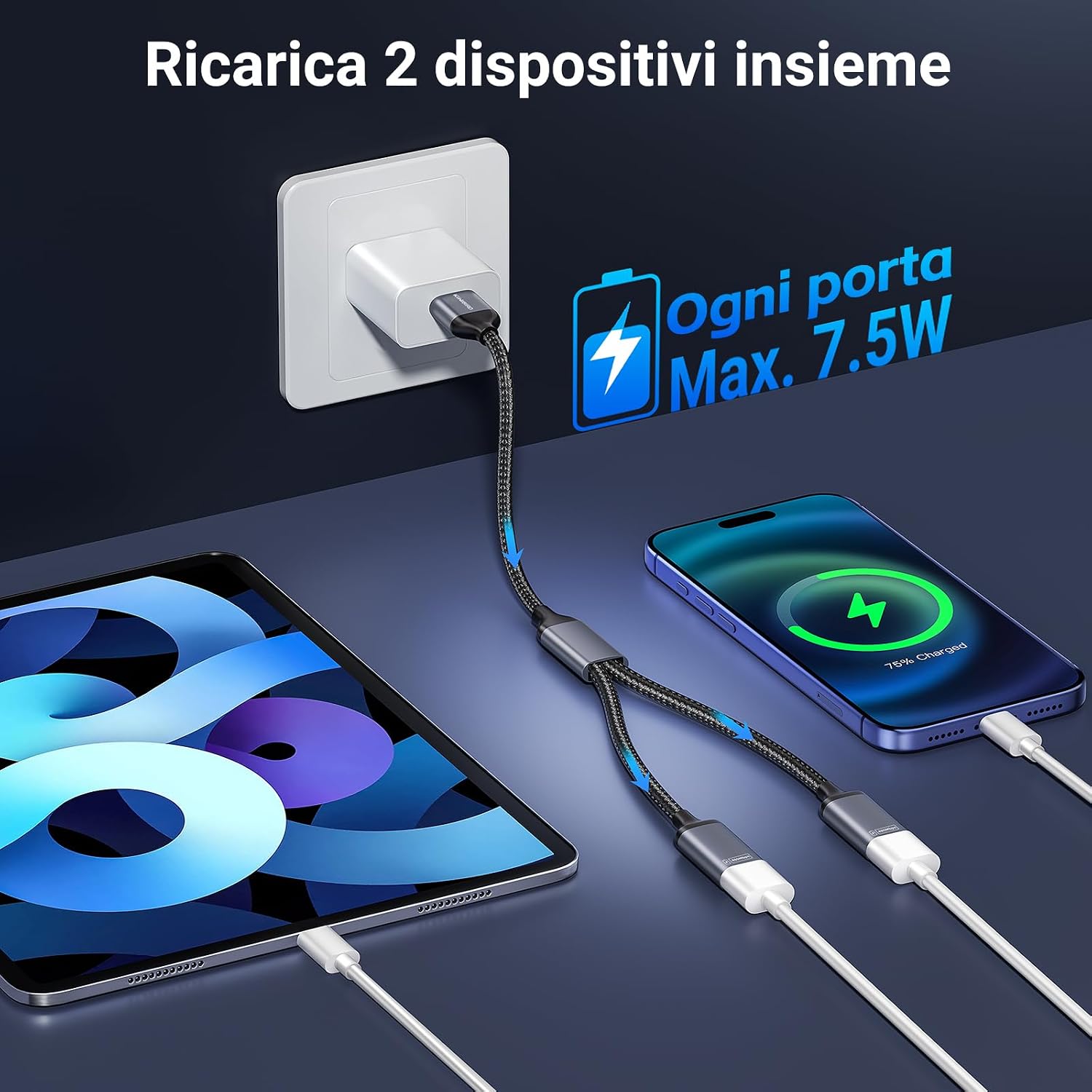 Thumbnail 3 de KiWiBiRD sdoppiatore USB doppio 2 porte
