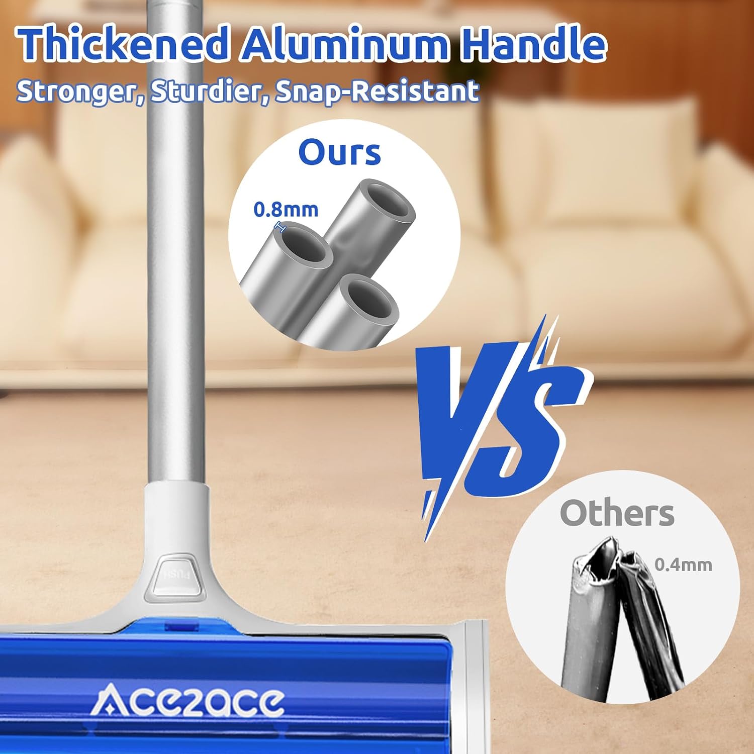 Detalle 2 de ACE2ACE Carpet Roller for Pet Hair, Reusable with Adjustable 1.5m Handle