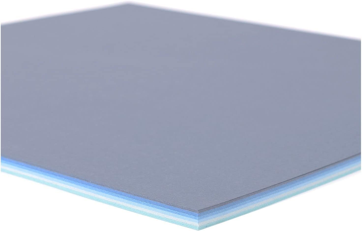 Detalle de Florence Papier Cartonné Bleu Rugueux 30,5 x 30,5 cm – 24 feuilles, Vaessen Creative