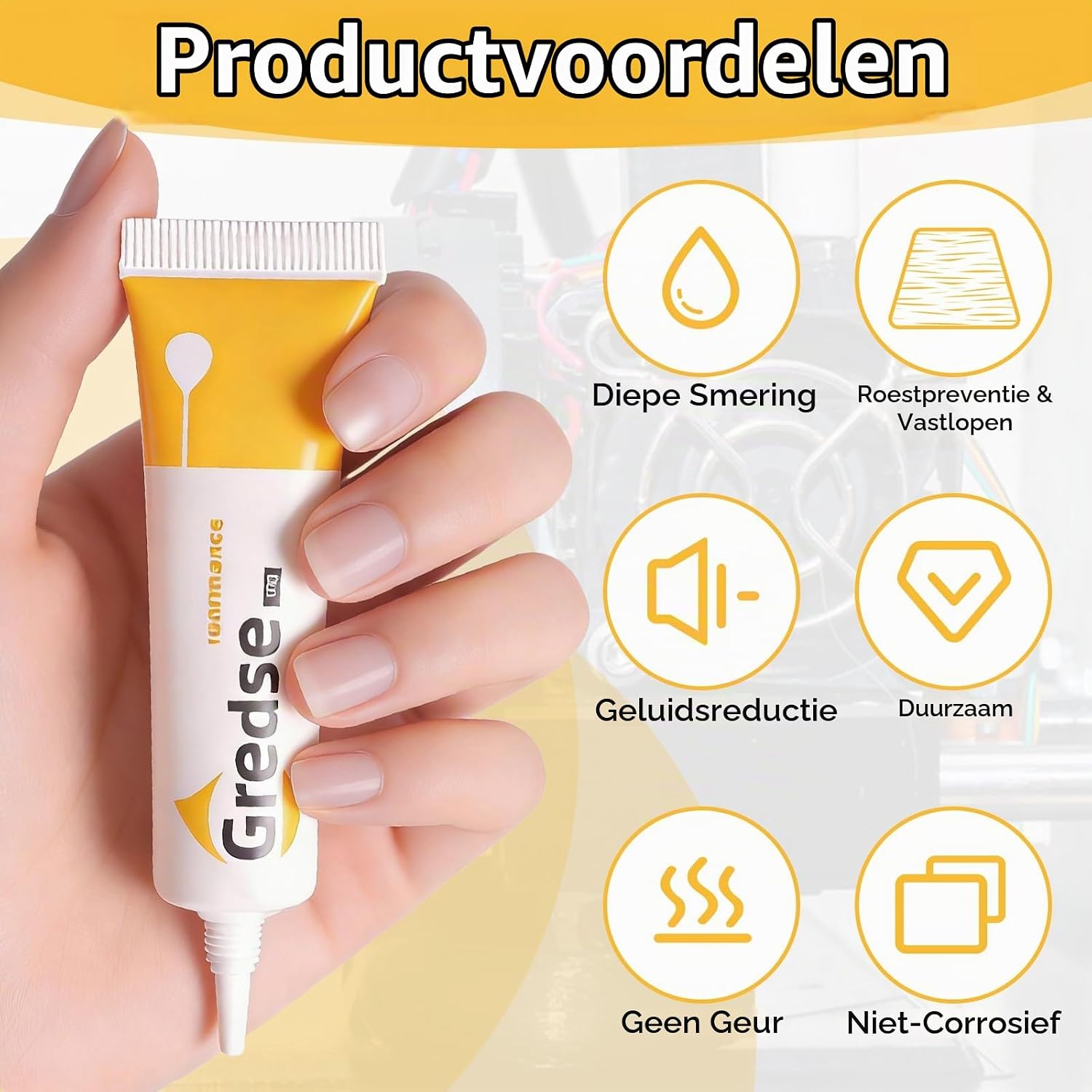 Detalle de RICKMASK 3D-printervet voor lagers, rails en gladde stangen