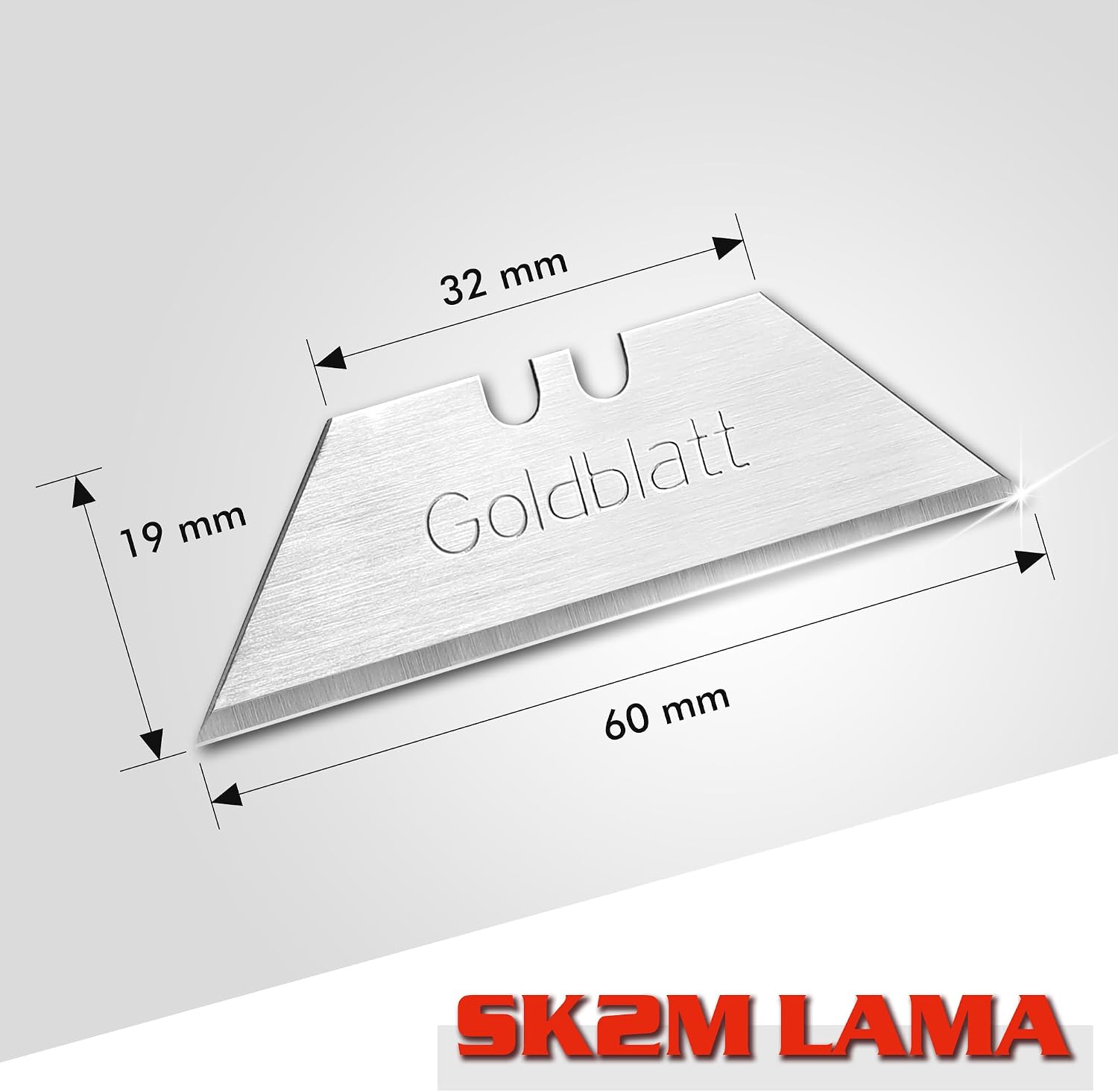 Thumbnail 5 de Goldblatt Lame di Ricambio in Dispenser 100 Pezzi in Acciaio SK2M per Cutter e Taglierino