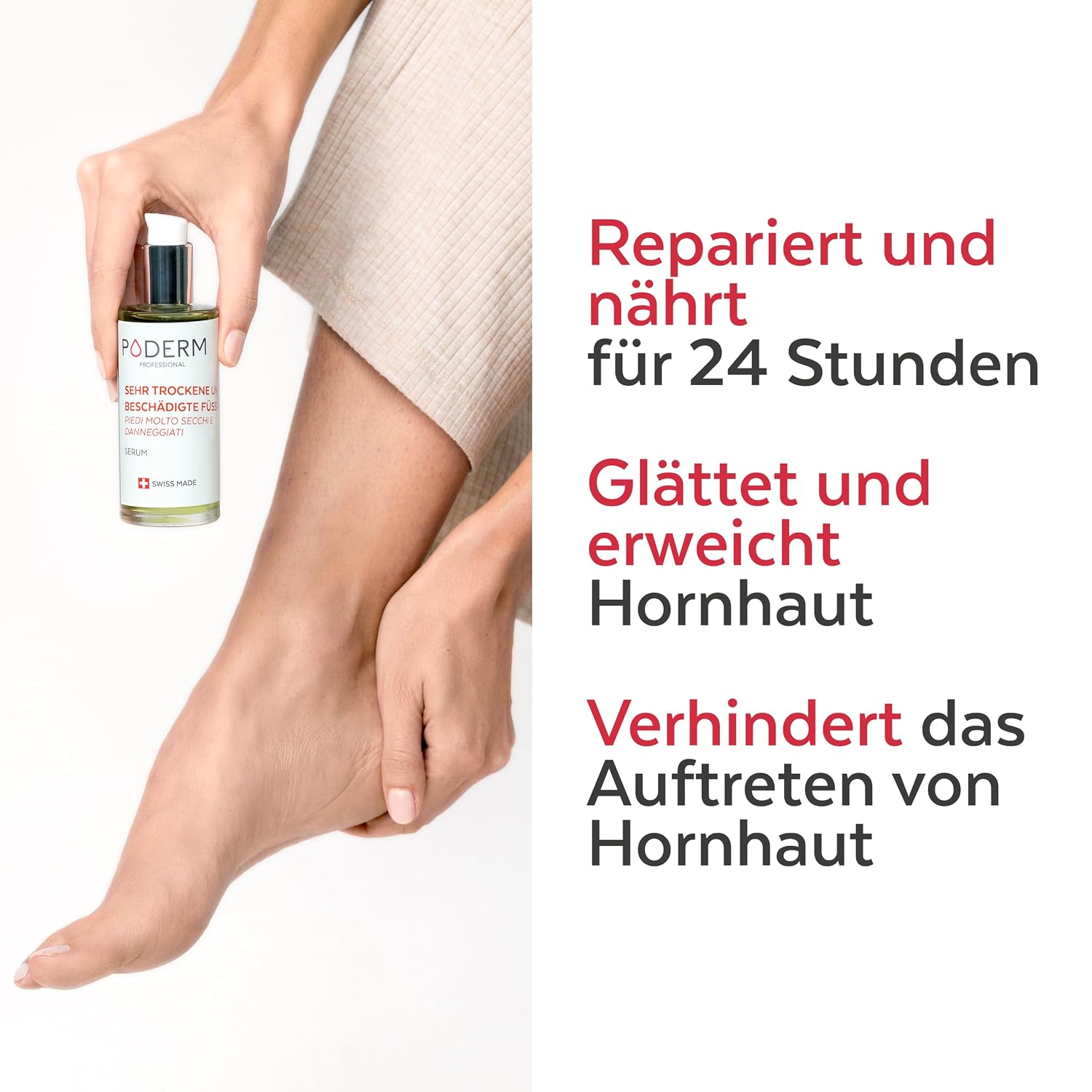 Detalle 2 de PODERM Serum 24 Stunden 🦶