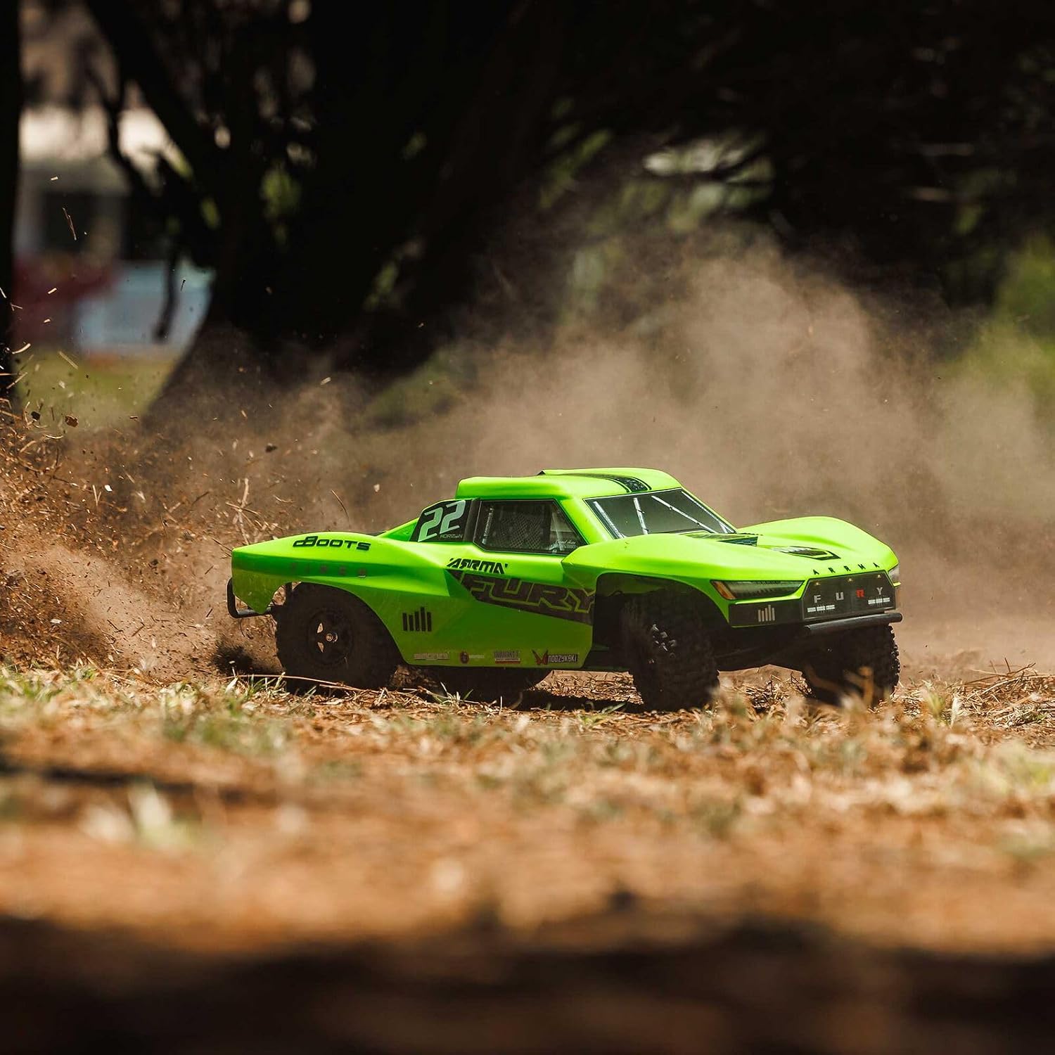 Detalle de ARRMA Fury MEGA 550 2WD ARA3221T1 – samochód RC Short Course 1/10, zielony