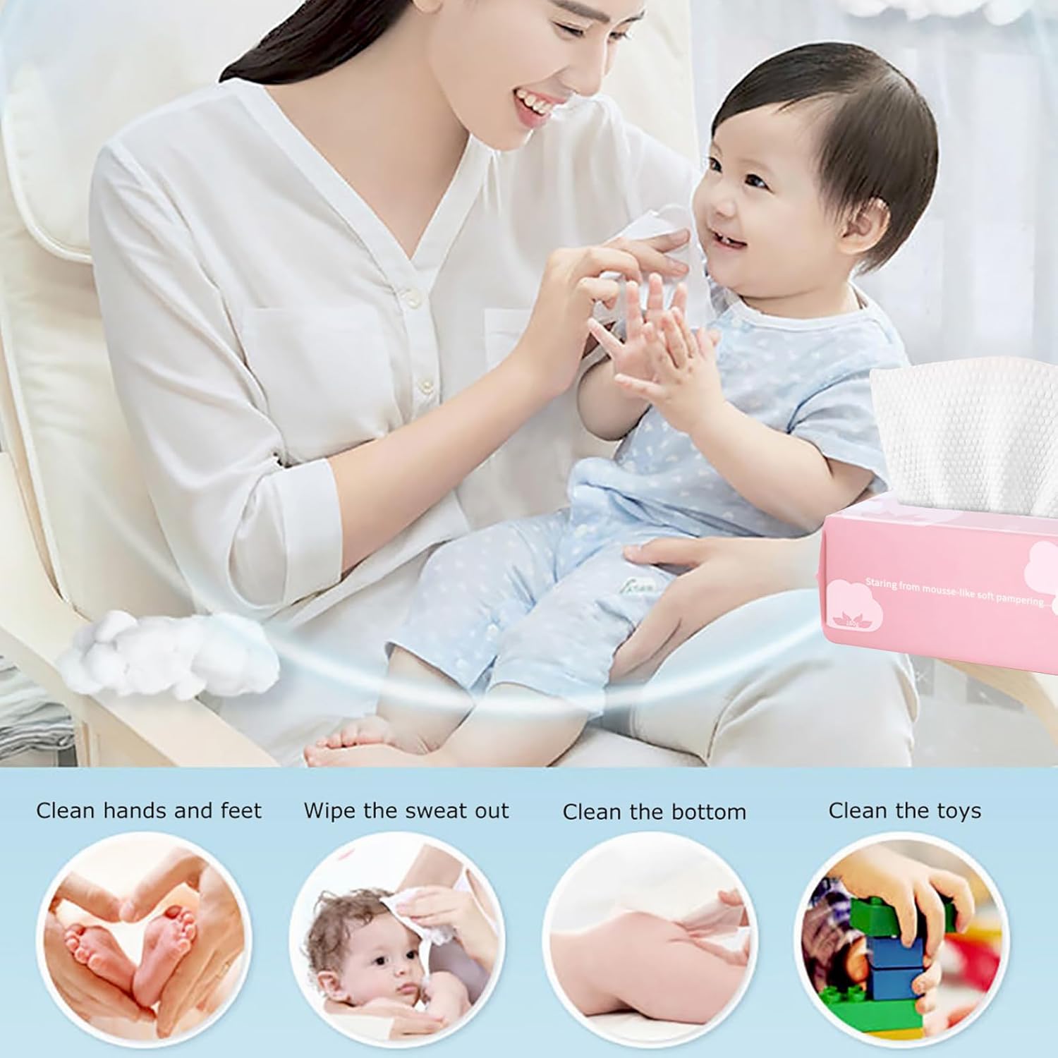 Thumbnail 4 de Disposable Face Towel 100 Cotton Facial Cloths 🧻