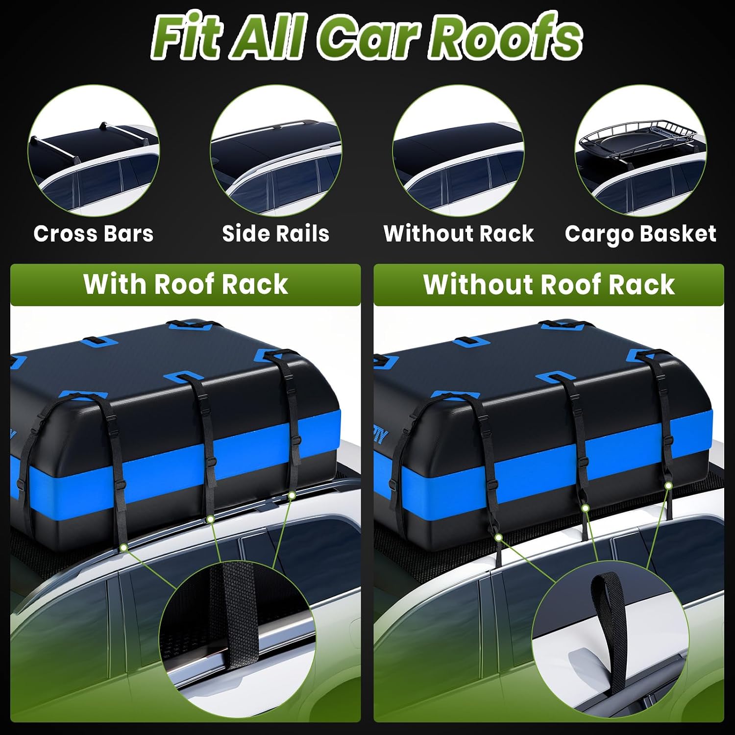 Thumbnail 2 de APTY 21 Cubic Feet Car Rooftop Cargo Bag Carrier