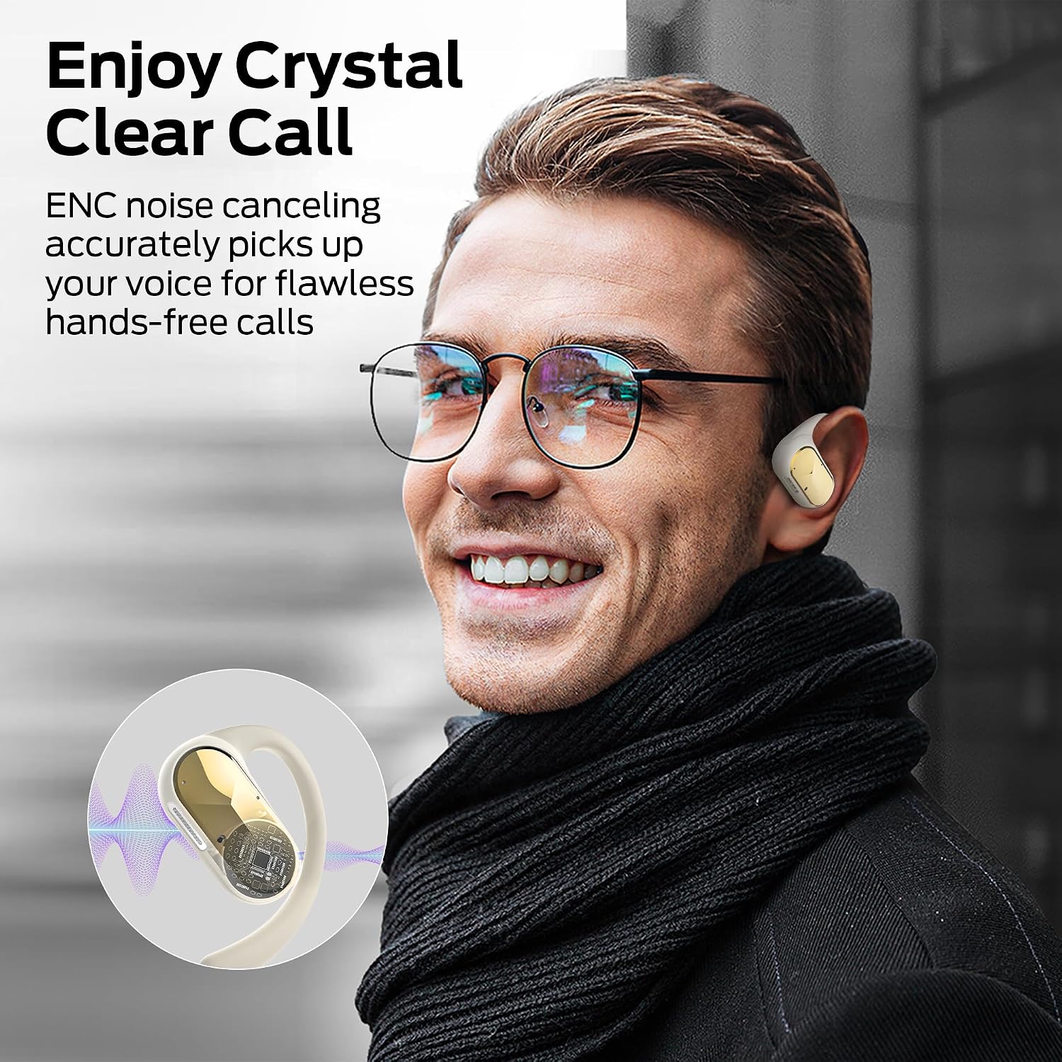 Detalle de Oraolo Open-Ear Headphones with 16mm Drivers