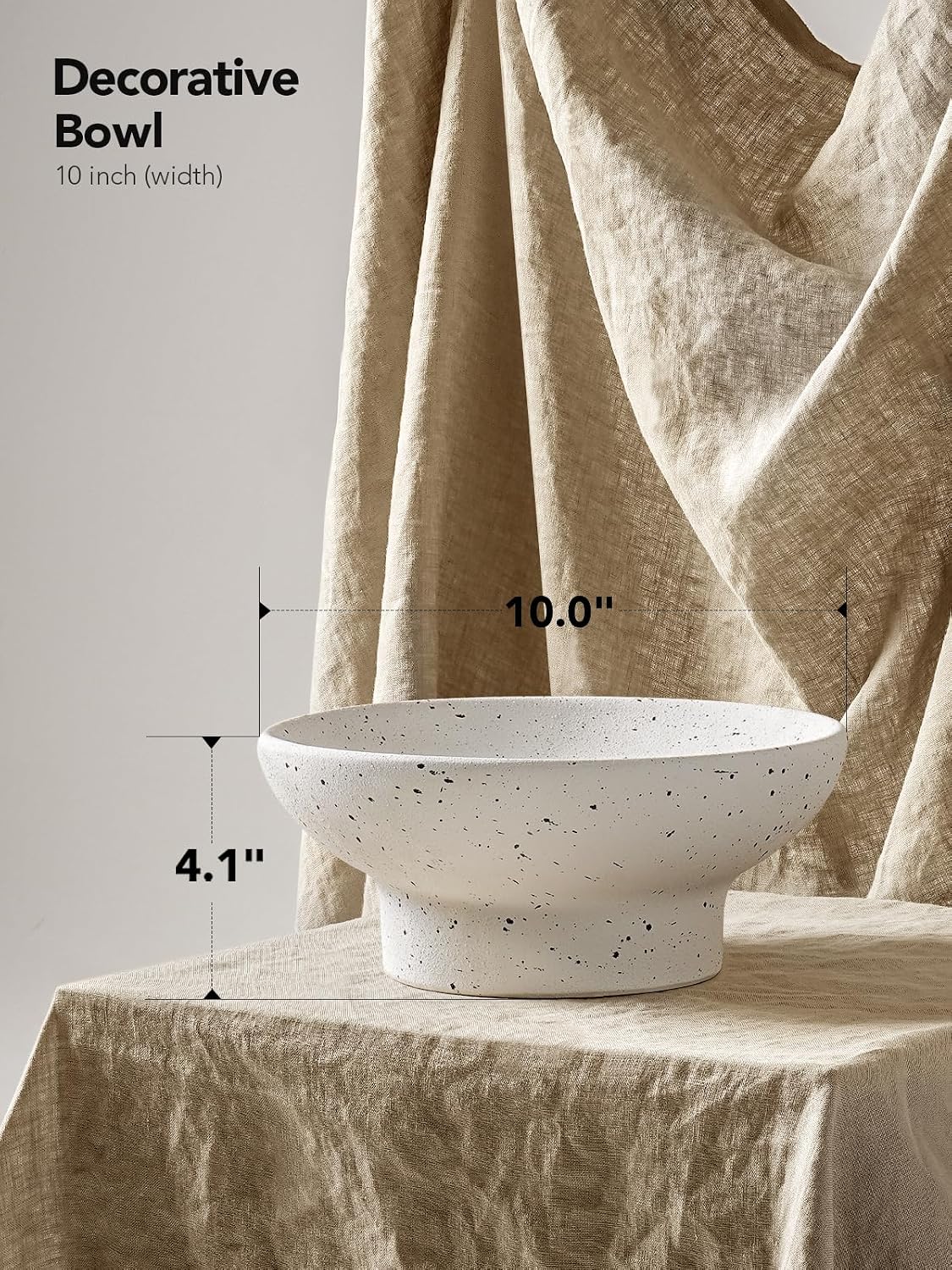 Detalle de LE TAUCI Ceramic Decorative Bowl 10-inch