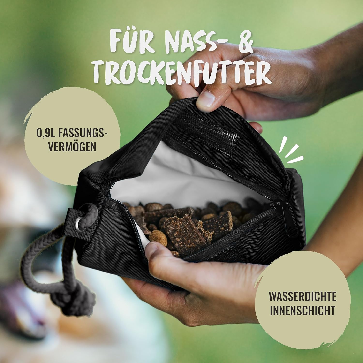 Detalle 1 de Rudelkönig Futterbeutel Hund Apportierbeutel für Training