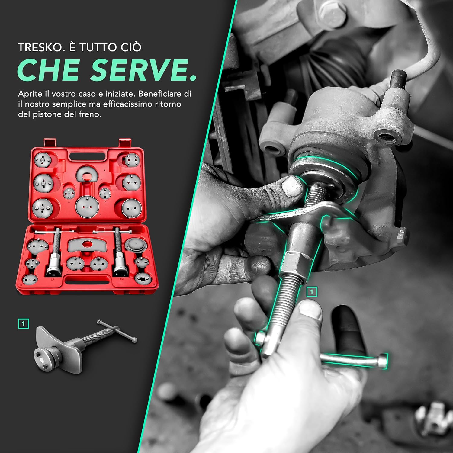 Thumbnail 5 de TRESKO 23 Pezzi Set ripristino pistone freno