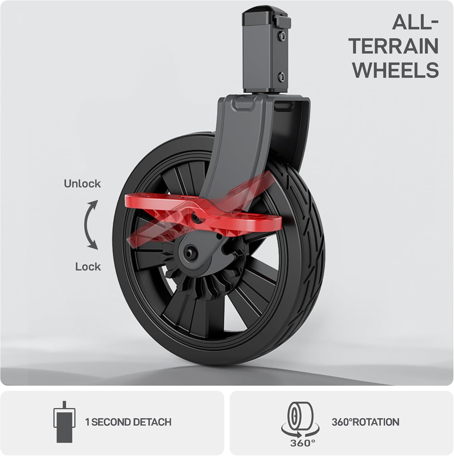 Thumbnail 5 de EVER ADVANCED Festival Trolley on Wheels (Push & Pull) with Foldable Basket, Cup Holders & 120kg capacity