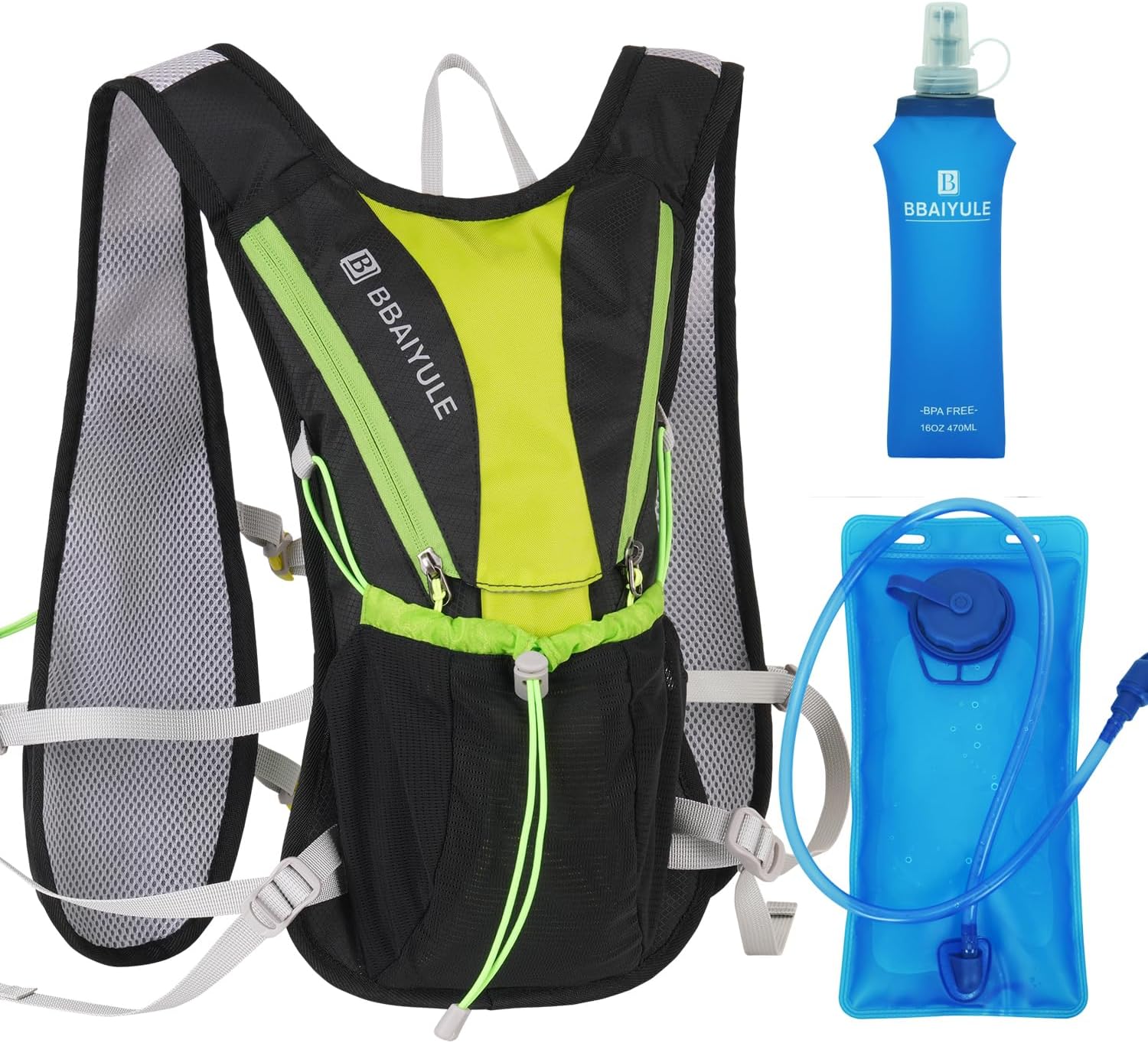 Detalle de Trinkrucksack mit Trinkblase 2l – Ultraleicht für Laufen, Wandern und Radfahren