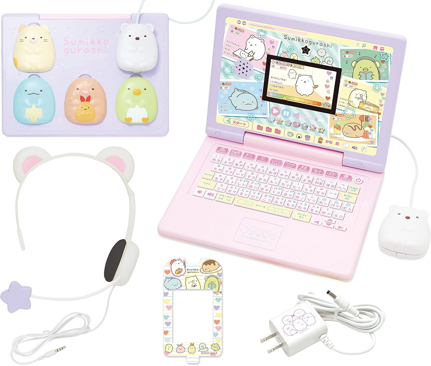 Detalle de セガフェイブ すみっコぐらしパソコン MY LIVE カメラ・マイク付きヘッドセット搭載