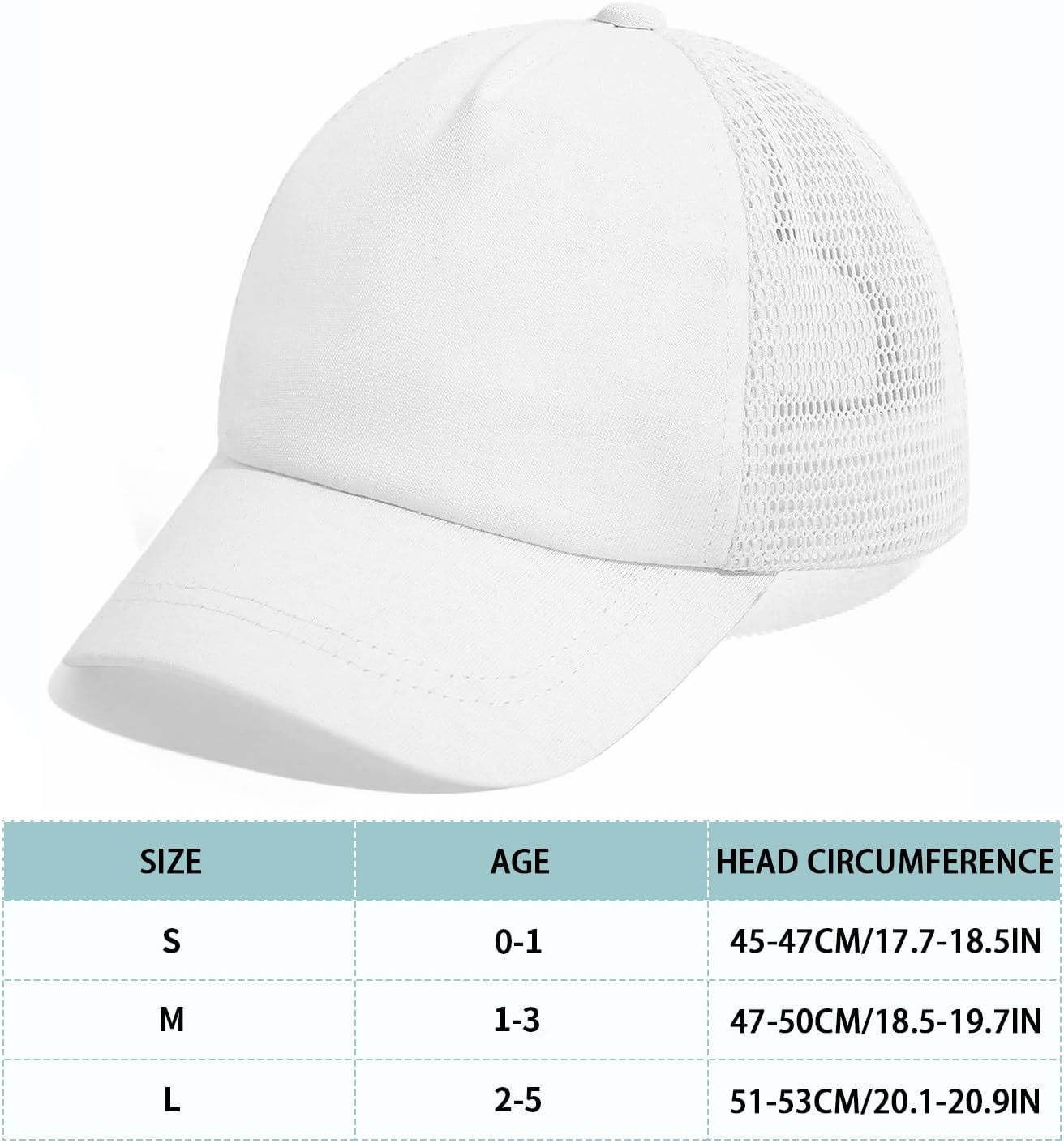Thumbnail 6 de MCWTH Toddler Baseball Cap Baby Sun Hat with Dinosaur Design and Solid Colour
