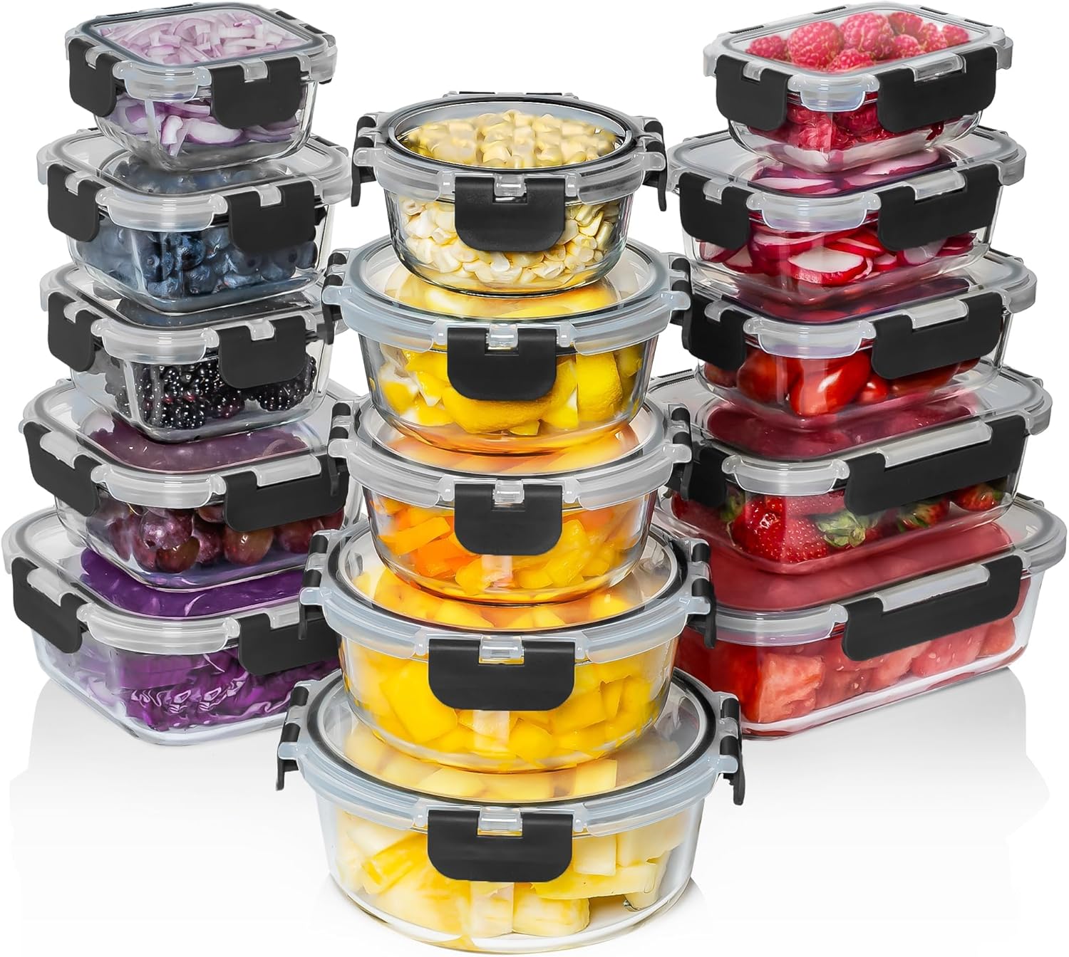Detalle de Razab 30 Glass Food Storage Containers 30pc 🥡