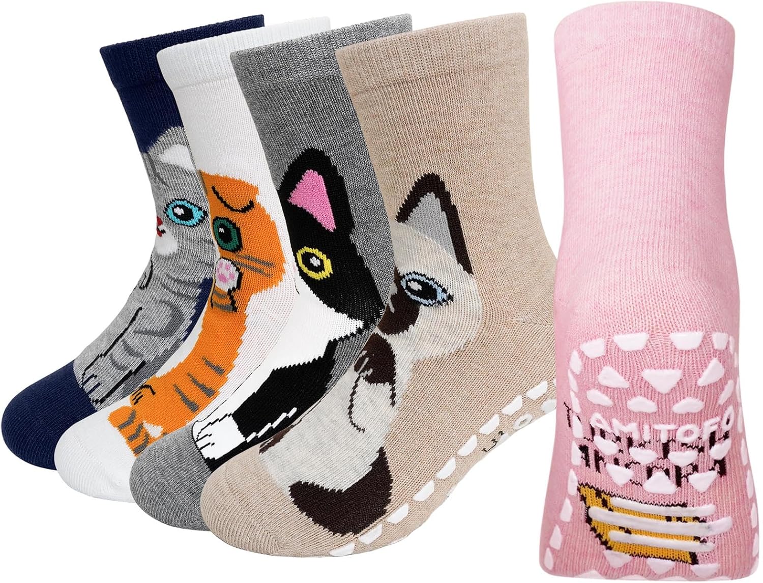 Detalle de PUTUO Chaussettes Antidérapantes Enfant 2–14 ans