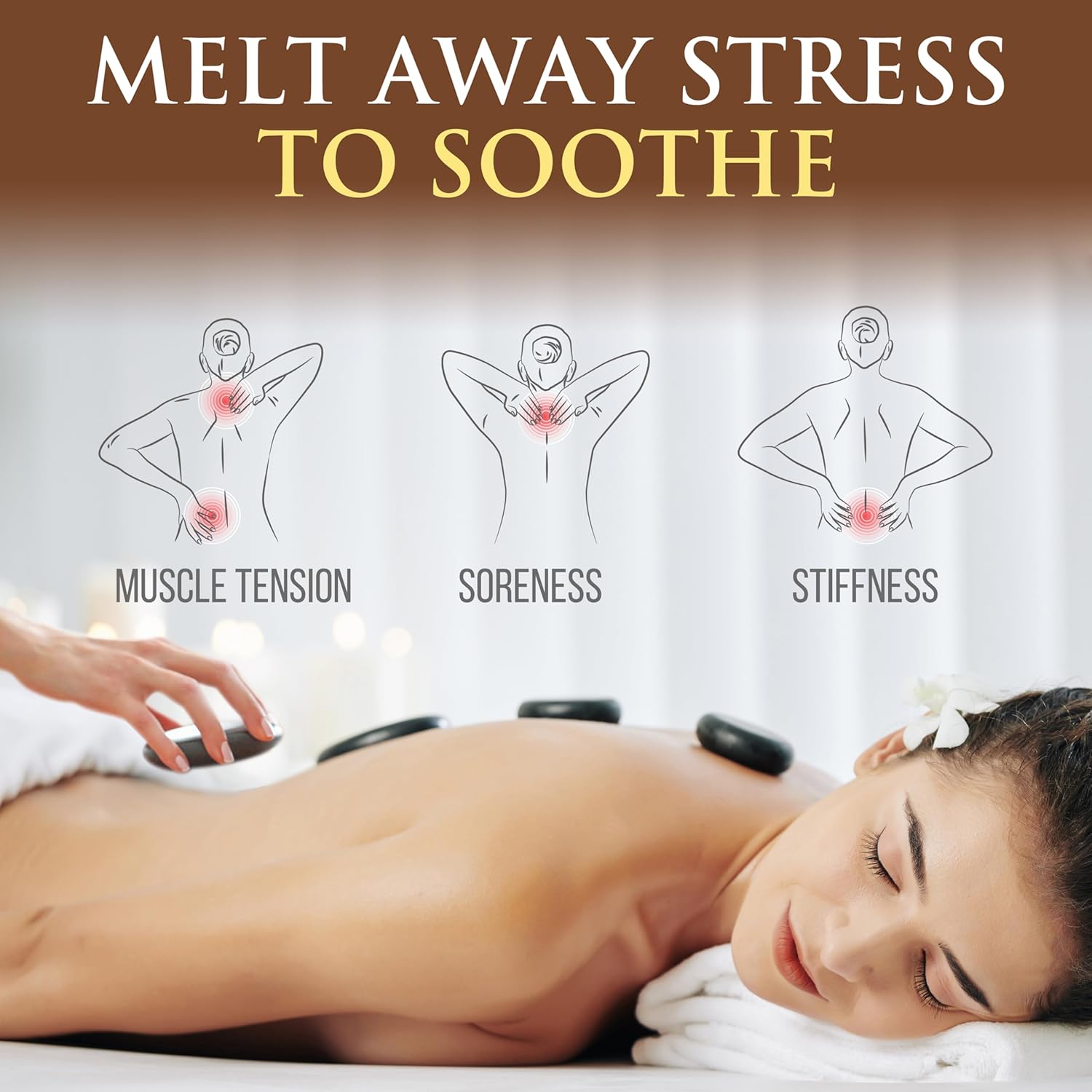 Detalle 2 de SereneLife Hot Stone Massage Kit