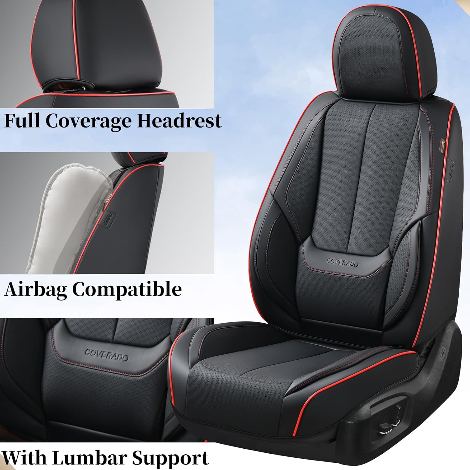 Thumbnail 6 de Coverado Car Seat Covers Full Set: Waterproof Nappa Leather Protection for Most Cars