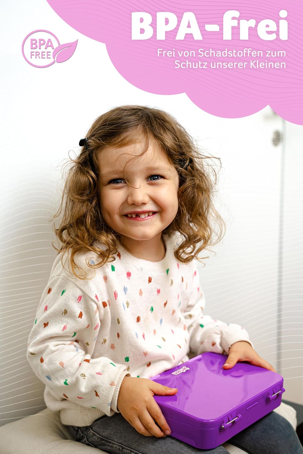 Detalle de Jarlson TONI : boîte à goûter enfant, 6 compartiments, sans BPA – idéale pour l'école et la maternelle