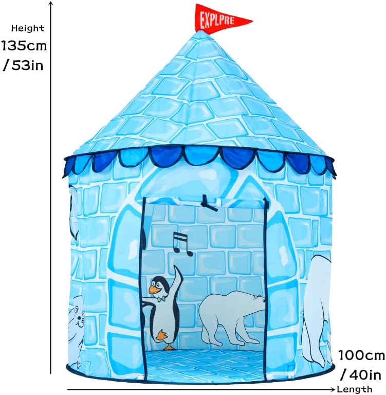 Detalle 1 de Floving Carpa Plegable para niños, Casa de Juegos Azul 🏕