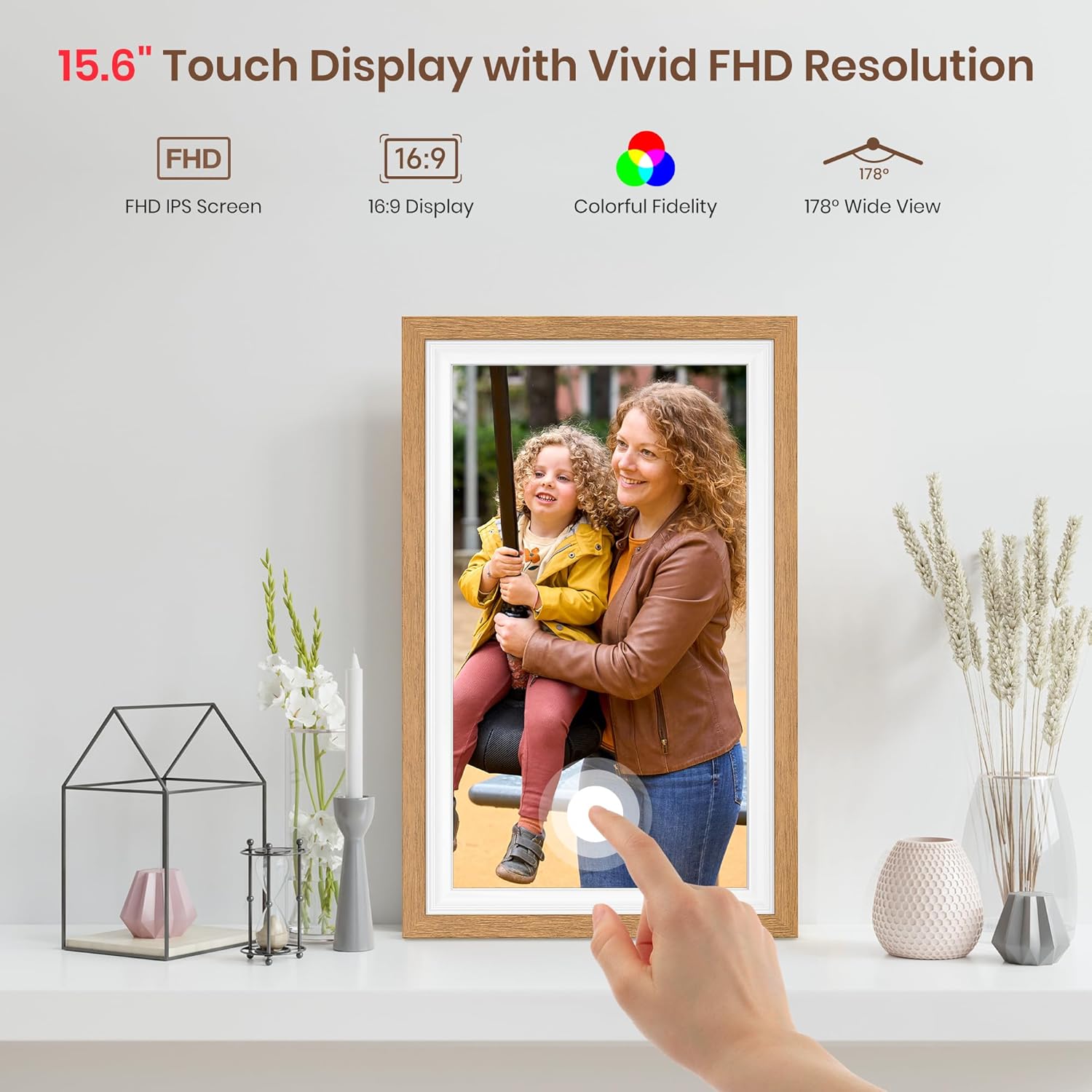 Thumbnail 3 de Frameo 15.6 Inch WiFi photo frame with 64GB